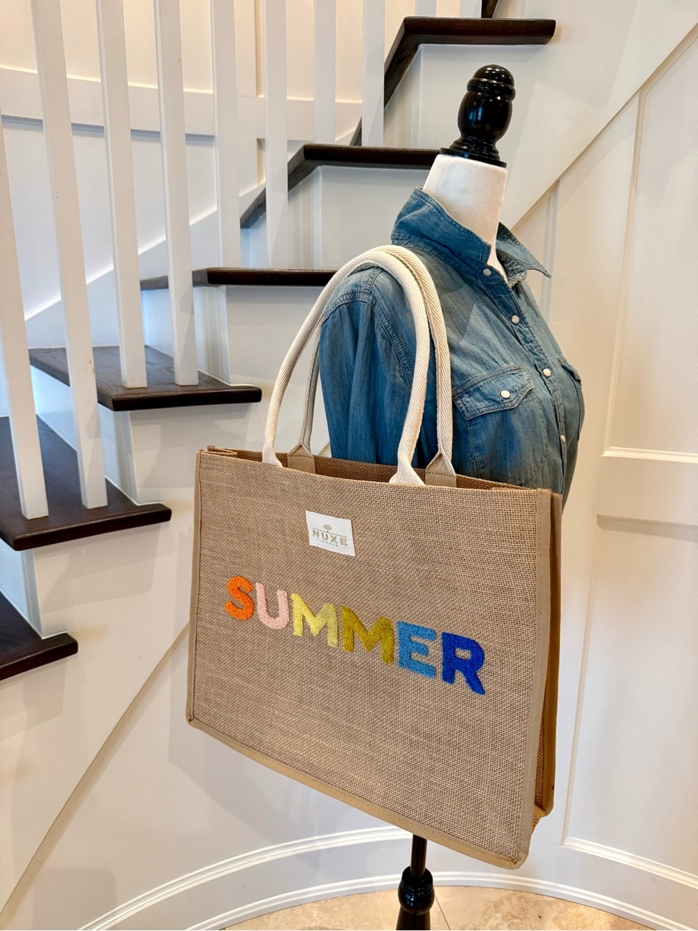 Nuxe Paris SUMMER Woven Tote Bag